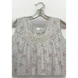 Y2K Fundamentals Sears Floral Nightgown XL Lace Cottagecore VTG
